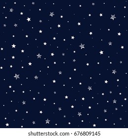 Dark seamless pattern with stars