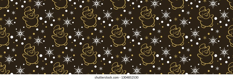 Dark Seamless pattern for your festive design. Vector graphics