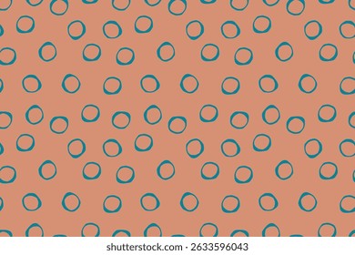 Donker naadloos polka dot patroon op donkeroranje achtergrond. Abstracte vlekken. Voor achtergronden, wallpapers, textiel, verpakking en website.