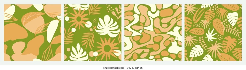 Patrón de hojas de flora de verano sin costuras oscuras. Plantilla natural de garabato sin costuras negro, fondo sin costuras. Vector de invitación de Antiguas Abstractas repetitivo ligero. 