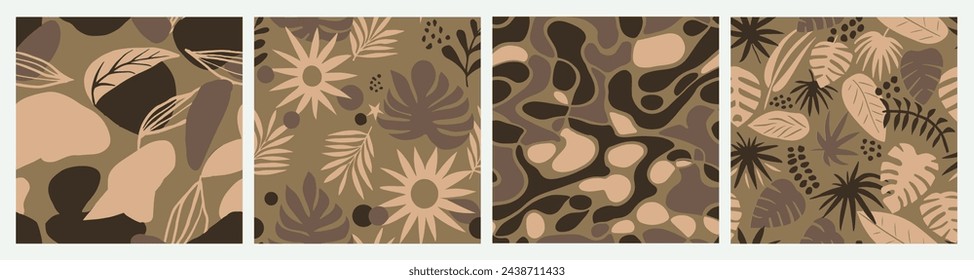 Colección Dark Seamless Summer Flora Style. Obra De Arte Vintage Elegante Continua Brillante, Textura Sin Costuras. Árbol de la naturaleza sin fin púrpura Surface Art. 
