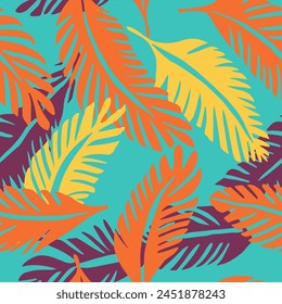 Dark Seamless Summer Modern Style Art. Light Repeated Doodle Fresh Decor, Seamless Design. Vibrant Continuous Contemporary Trendy Invitation Pattern. 