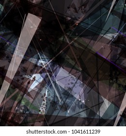 Dark seamless texture from triangles. Abstract vector background for web page, banners backdrop, fabric, home decor, wrapping