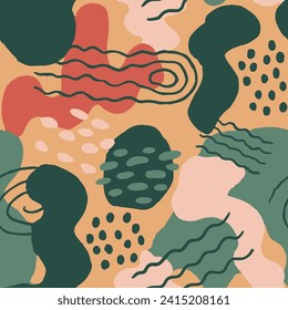 Dark Seamless Trend Graphic Lines Wrapping. Blue Endless Decoration Decorative Surface, Seamless Pattern. Vibrant Continuous Contemporary Geometric Shape Swatch