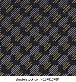 Dark seamless wallpaper background with simple geometric pattern. Design texture. Vector graphics.