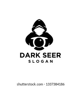 Dark Seer Witch Logo Prediction Future Icon Designs Vector Illustration Template