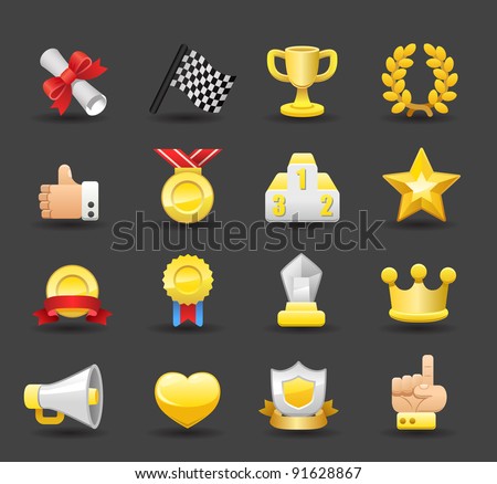 Dark series | award icon set