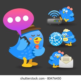 Dark series | blue bird & net work