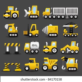 Dark series | car,vehicle,Construction machine icon set