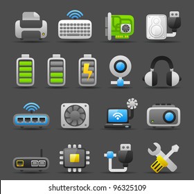 Dark series | Computer Gadgets icon set