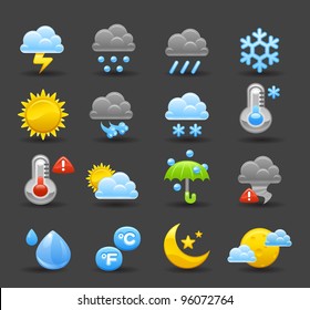 Dark Series | Weather Icon Set