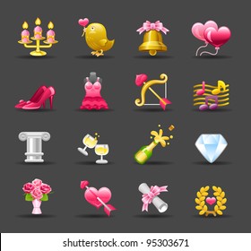 Dark Series | wedding,love,valentine icon set