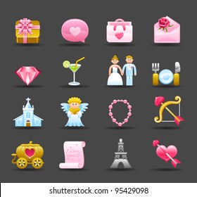 Dark Series | wedding,love,valentine icon set