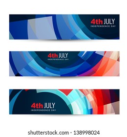 dark set of american independence day headers