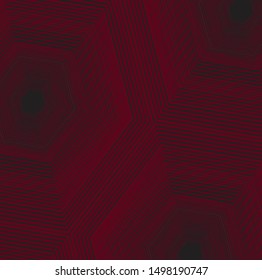 dark setting red  hexagon geometric elegant line background 