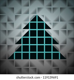 dark shades grid with christmas tree shape vector