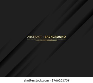 Dark and shadow abstract background. Modern Black design Template. vector illustration.