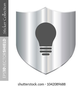 Dark Shield Icon - Bulb