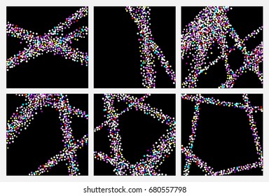Dark shining a brilliant Golden background with scattered sequins. Bright vector background.