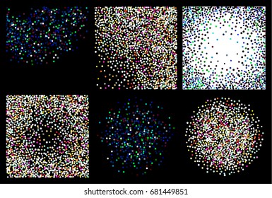 Dark shining a brilliant Silver background with scattered sequins. Bright vector background.