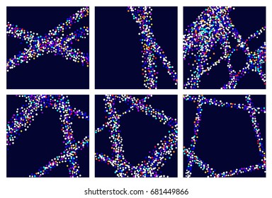 Dark shining a brilliant Silver background with scattered sequins. Bright vector background.