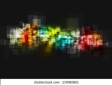 Dark shiny tech abstract background. Vector design