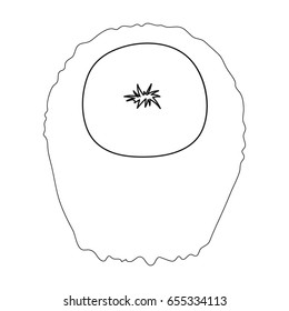 Dark short.Back hairstyle single icon in outline style vector symbol stock illustration web.