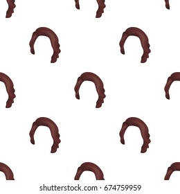 Dark short.Back hairstyle single icon in cartoon style vector symbol stock illustration web.