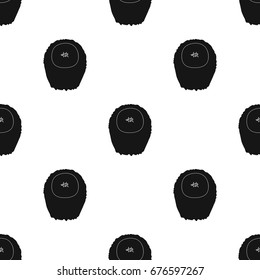 Dark short.Back hairstyle single icon in black style vector symbol stock illustration web.