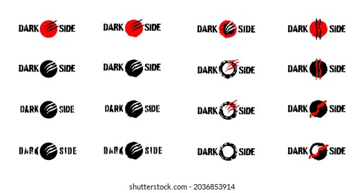 Dark Side custom wild black and red logotype