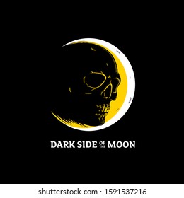 Dark side of the Moon vector illustration