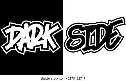 Dark Side. Trendy vector illustration for poster, banner, postcard, brochure, T Shirt, stickers.