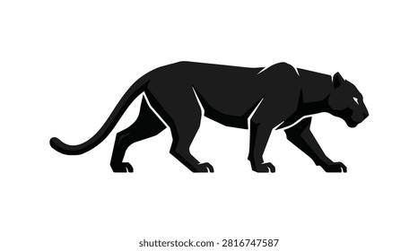 Dark silhouette of a crouching black panther emphasizing stealth and predatory instincts in wildlife photography.