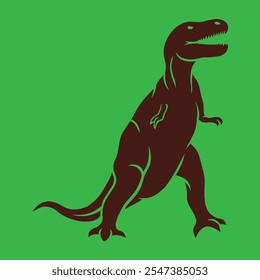 dunkle Silhouette von Tyrannosaurus Dinosaurier Vektorgrafik