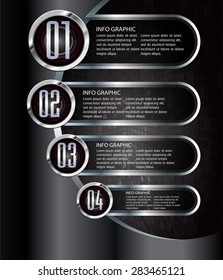 dark silver black Web Design Website Elements Template for graphic internet. text box. label. infographics. metal. card. pixel. Metals, alloys, steel, aluminum. button