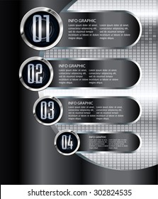 dark silver black Web Design Website Elements Template for graphic internet. text box. label. infographics. metal. card. pixel. Metals, alloys, steel, aluminum. button