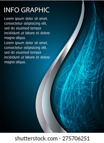 dark silver blue Light Abstract Technology background computer graphic website internet and business. vector illustration. text box. Brochure. card. banner flyer magazine. Design label.