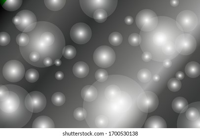 Dark Silver bokeh background. Soft blur light effect wallpaper. Abstract background bokeh blurred. Shiny bokeh light effect. Vector illustration.