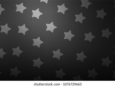 Dark Silver, Gray star vector doodle blurred pattern. Modern geometrical abstract illustration with doodles. The doodle design can be used for your web site.