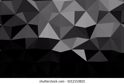Dark Silver, Gray vector abstract mosaic pattern. Colorful illustration in abstract style with gradient. Brand-new design for your business.