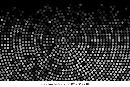 Dark Silver, Gray vector abstract pattern with circles. Geometry template for your business design. Background with colored spheres.