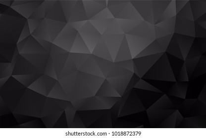Dark Silver, Gray vector abstract polygonal background. Modern geometrical abstract illustration with gradient. The template can be used as a background for cell phones.