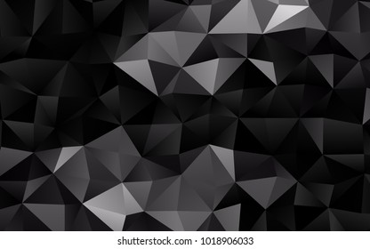 Dark Silver, Gray vector abstract mosaic template. Colorful abstract illustration with gradient. The polygonal design can be used for your web site.