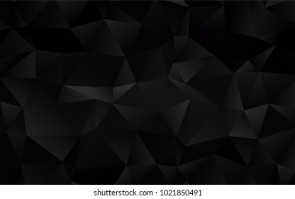 Dark Silver, Gray vector abstract polygonal template. Triangular geometric sample with gradient.  Brand-new design for your business.