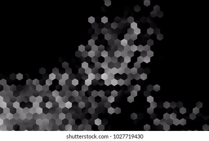 Dark Silver, Gray vector abstract textured polygonal background. Brand-new blurry hexagonal design. Pattern can be used for background.