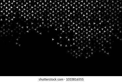 Dark Silver, Gray vector abstract colorful background, which consist of triangles. Pattern with colored triangles on white background.