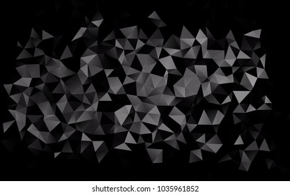 Dark Silver, Gray vector abstract polygonal background. Colorful illustration in abstract style with gradient. A new texture for your design.