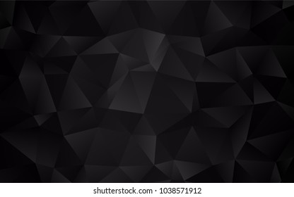 Dark Silver, Gray vector abstract mosaic pattern. A sample with polygonal shapes. The textured pattern can be used for background.