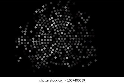Dark Silver, Gray vector abstract pattern with circles. Geometry template for your business design. Background with colored spheres.