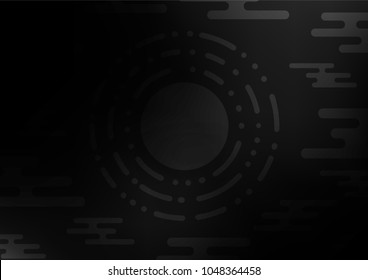 Dark Silver, Gray vector abstract doodle pattern. Decorative shining illustration with doodles on abstract template. Brand-new design for your business.